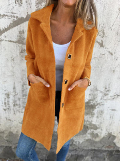 Manteau-Cardigan Long Doux et Texturé