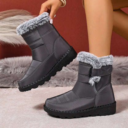 Bottes d’hiver confortables en fourrure