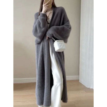 Manteau Cardigan Tricoté Femme