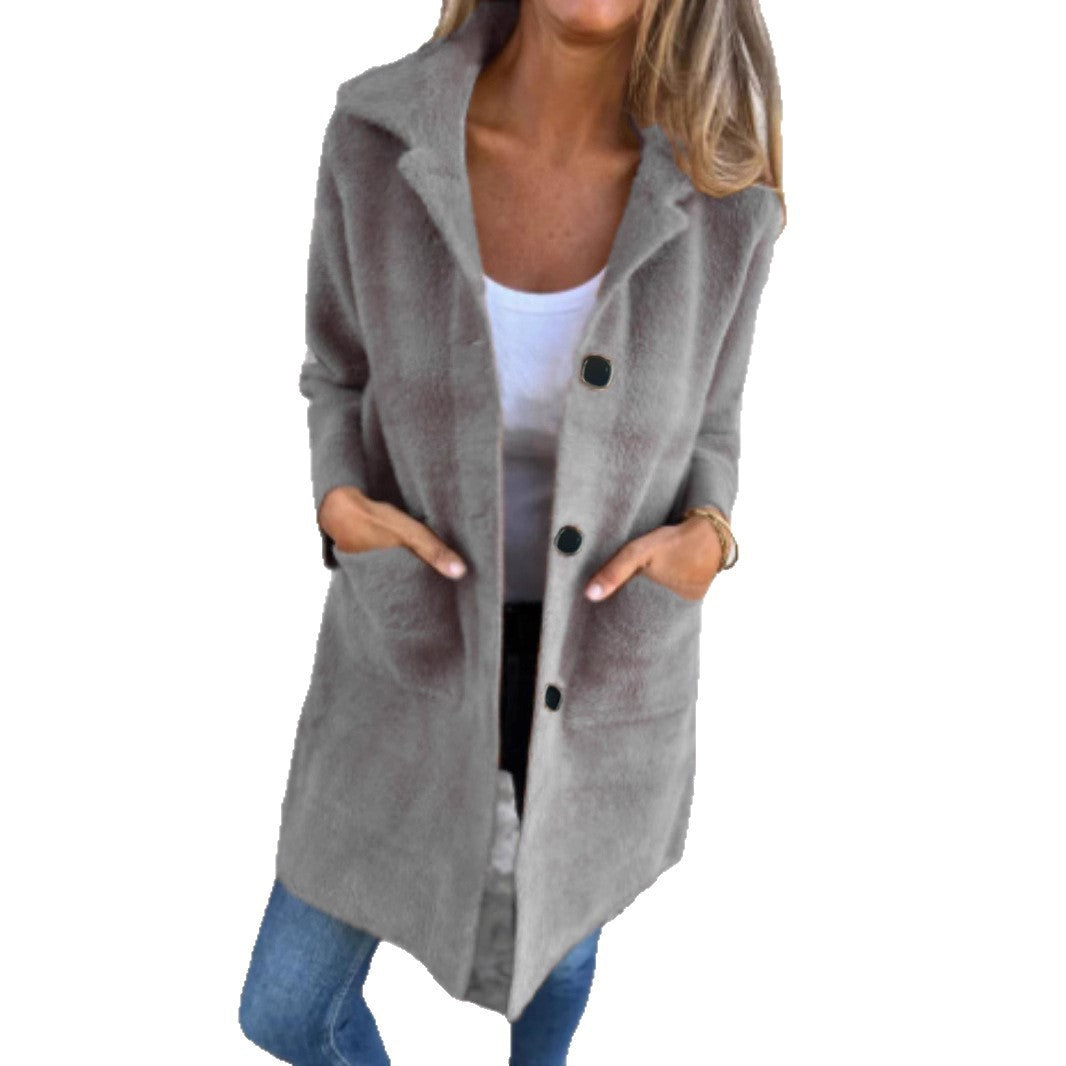 Manteau-Cardigan Long Doux et Texturé
