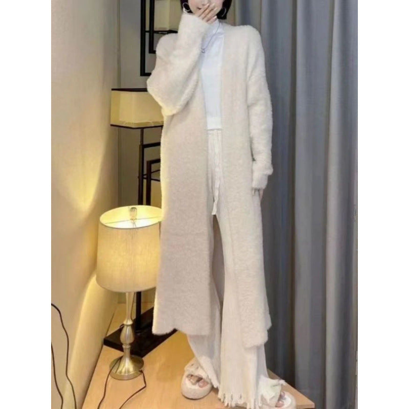 Manteau Cardigan Tricoté Femme