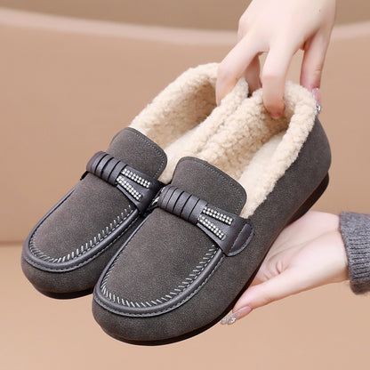 Mocassins confort doublés à enfiler pour femme