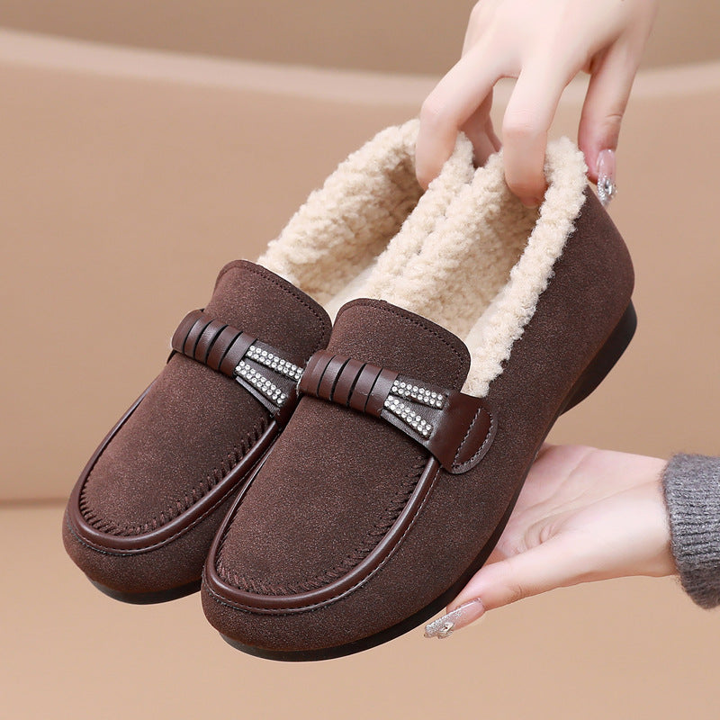 Mocassins confort doublés à enfiler pour femme