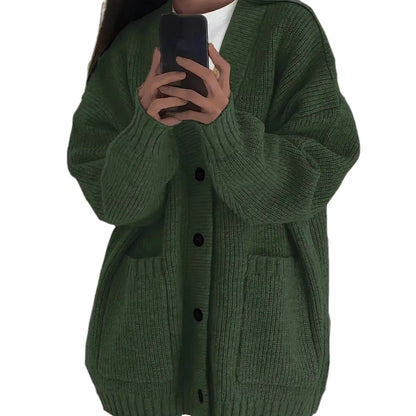 Cardigan Oversize à Maille Épaisse