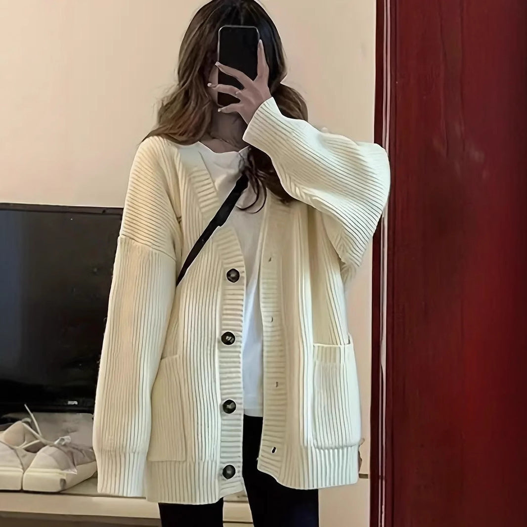 Cardigan Oversize à Maille Épaisse