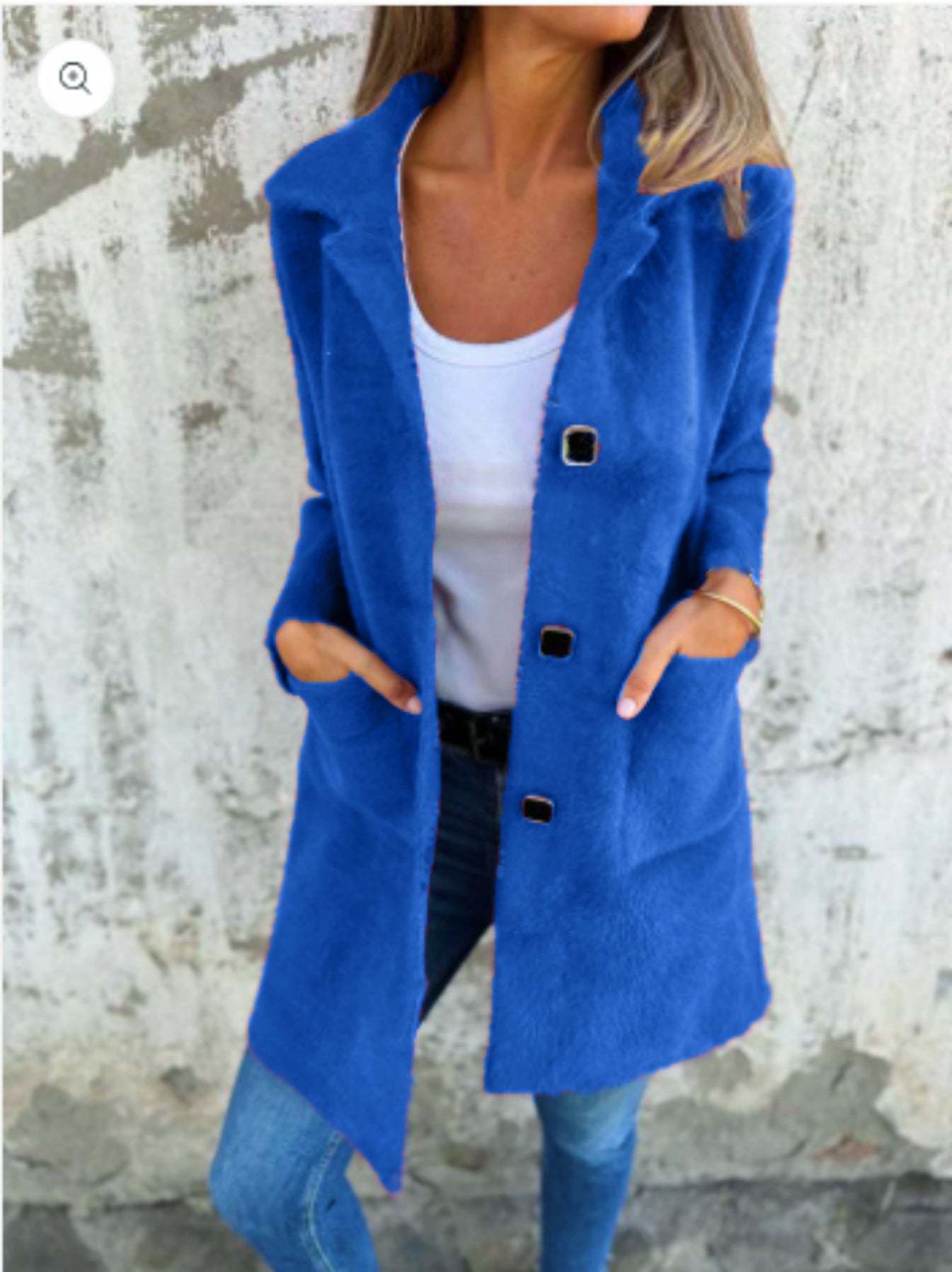 Manteau-Cardigan Long Doux et Texturé