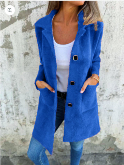 Manteau-Cardigan Long Doux et Texturé