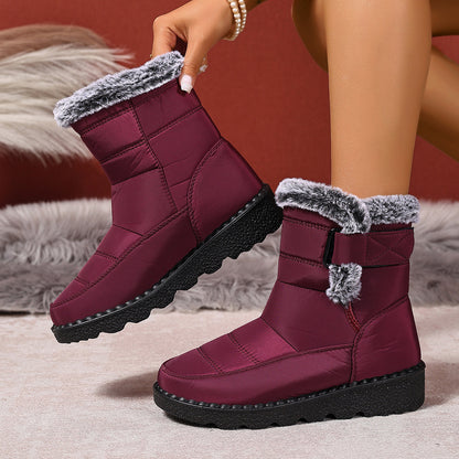 Bottes d’hiver confortables en fourrure