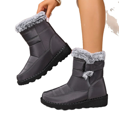 Bottes d’hiver confortables en fourrure