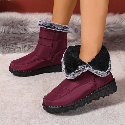 Bottes d’hiver confortables en fourrure